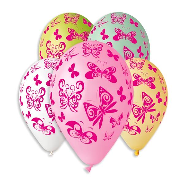 Smart Ballons Balónky nafukovací s motivem motýlů 30 cm