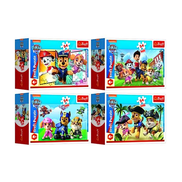 Trefl Minipuzzle Tlapková Patrola 54 dílků 4 druhy