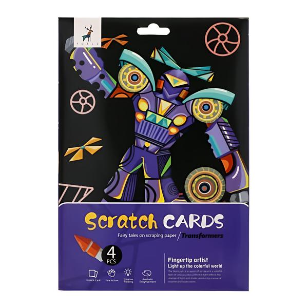Teddies Škrabací obrázek, barevný, Transformers A4
