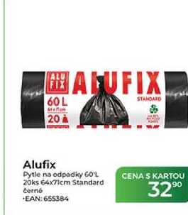 Alufix Pytle na odpadky 60'L 20ks 64x71cm Standard černé