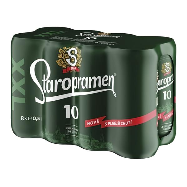 Staropramen 10 8x500ml multipack plech v akci