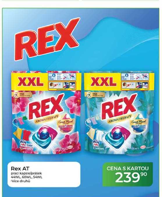 Rex AT prací kapsle/prášek 44WL, 60WL, 54WL
