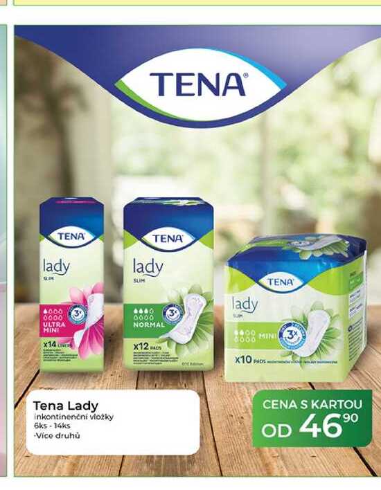 Tena Lady inkontinenční vložky 6ks-14ks