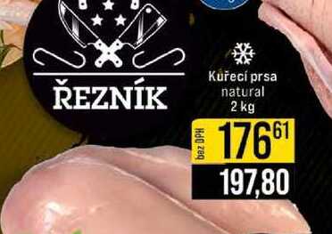 Kuřecí prsa natural 2 kg