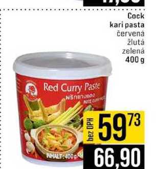 Cock kari pasta červená žlutá zelená 400 g