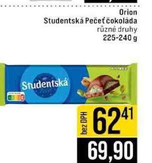 Orion Studentská Pečeť čokoláda různé druhy 225-240 g