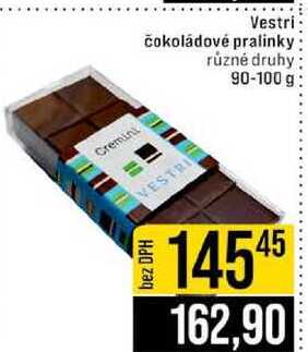 Vestri čokoládové pralinky různé druhy 90-100 g