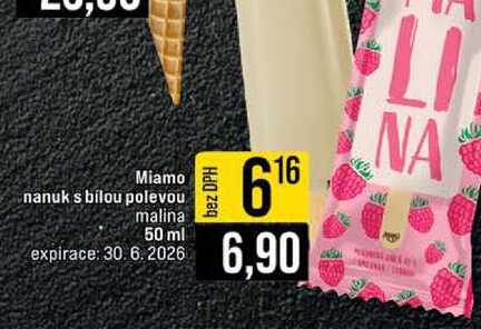 Miamo nanuk s bílou polevou malina 50 ml