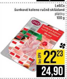 Le&Co šunkové koleno ručně skládané plátky 100 g