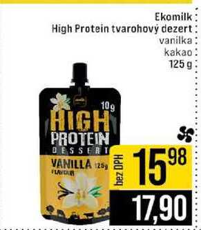 Ekomilk High Protein tvarohový dezert vanilka kakao 125 g