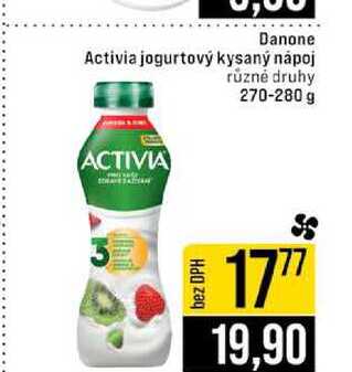 Danone Activia jogurtový kysaný nápoj různé druhy 270-280 g
