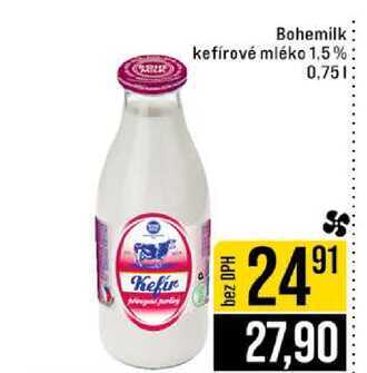 Kefir Bohemilk kefírové mléko 1.5% 0,75l