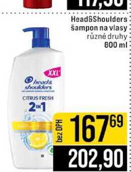 Head&Shoulders šampon na vlasy různé druhy 800 ml