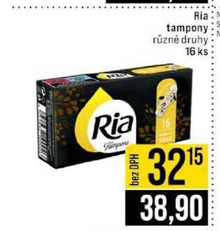 Ria tampony různé druhy 16 ks