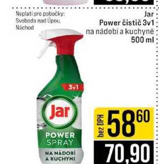Jar Power čistič 3v1 na nádobí a kuchyně 500 ml 