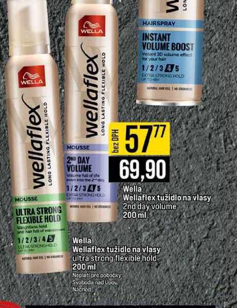 Wella Wellaflex tužidlo na vlasy 2nd day volume 200 ml Wellaflex tužidlo na vlasy ultra strong flexible hold 200 ml