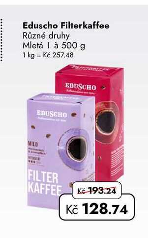Eduscho Filterkaffee Různé druhy Mletá | à 500 g