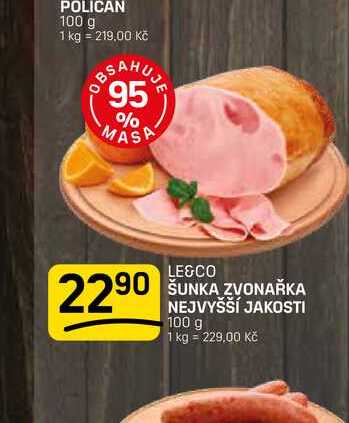 ŠUNKA ZVONAŘKA NEJVYŠŠÍ JAKOSTI 100 g