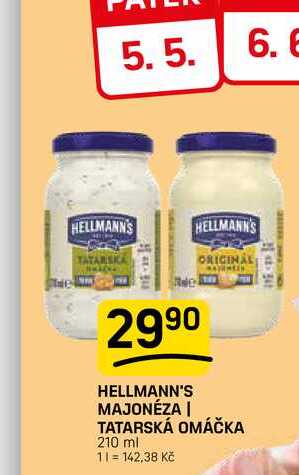 HELLMANN'S MAJONÉZA | TATARSKÁ OMÁČKA 210 ml