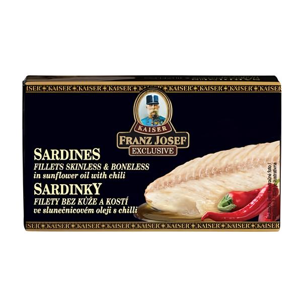 Franz Josef Kaiser Sardinky ve slunečnicovém oleji s chilli