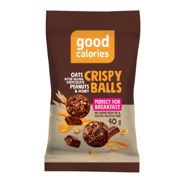 good calories Křupavé kuličky, s tmavou čokoládou, arašídy a medem