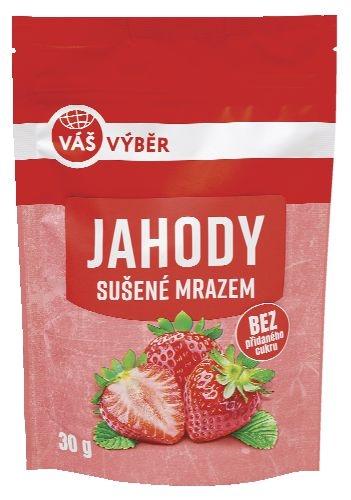 VÁŠ VÝBĚR Jahody sušené mrazem, Banán sušený mrazem, 30 g