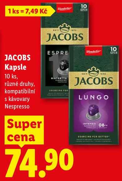 JACOBS Kapsle, 10 ks