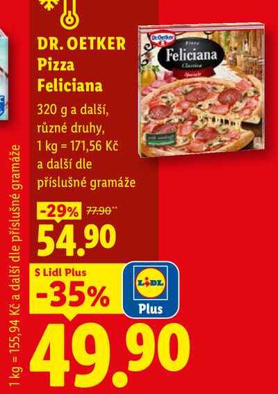 DR. OETKER Pizza Feliciana, 320 g a další