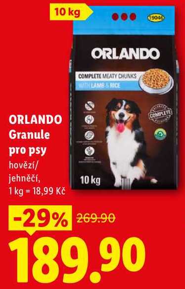 ORLANDO Granule pro psy, 10 kg