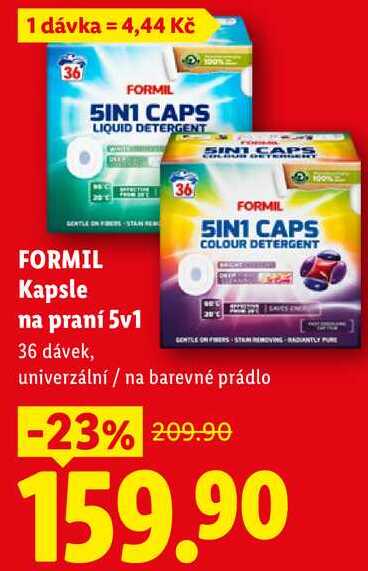 FORMIL Kapsle na praní 5v1, 36 dávek