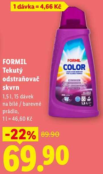 FORMIL Tekutý odstraňovač skvrn 1,5 l/15 dávek 