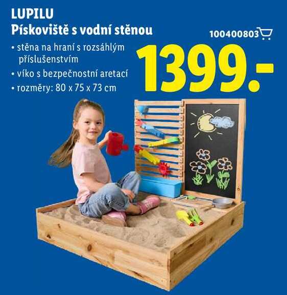 LUPILU Pískoviště s vodní stěnou 