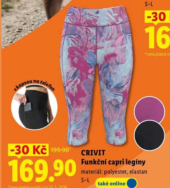 CRIVIT Funkční capri legíny