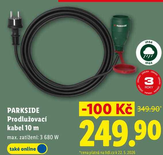 PARKSIDE Prodlužovací kabel 10 m