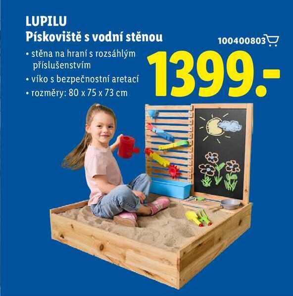 LUPILU Pískoviště s vodní stěnou 