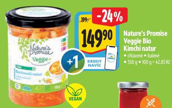 Nature's Promise Veggie Bio Kimchi natur, 350 g