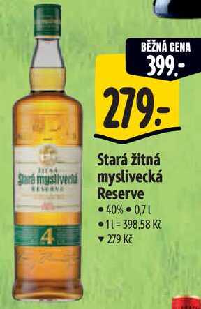 Stará žitná myslivecká Reserve, 0,7 l