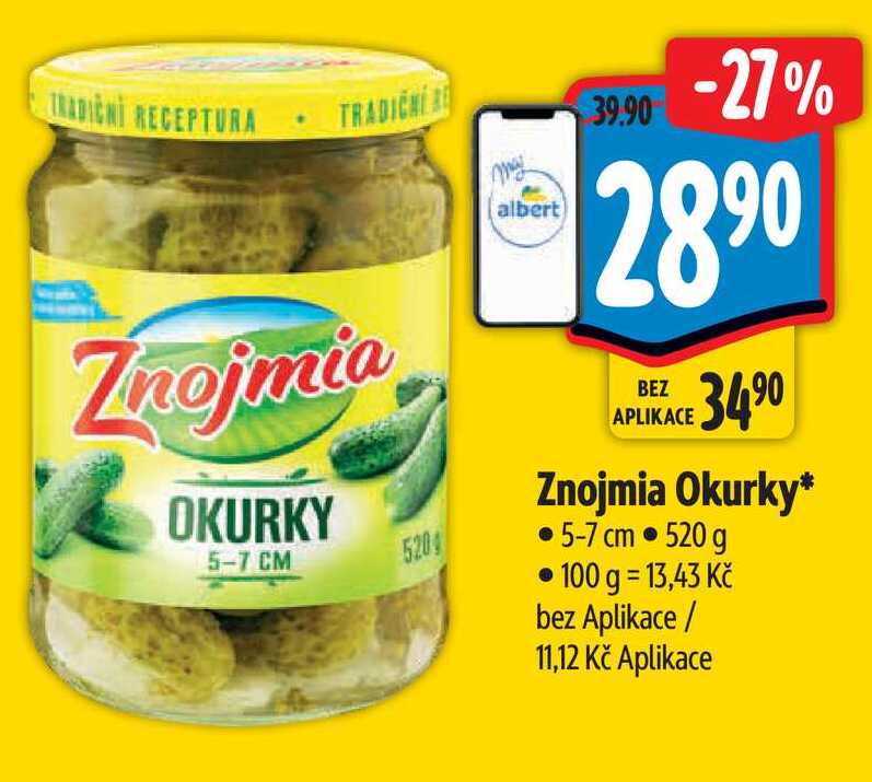 Znojmia Okurky, 520 g   