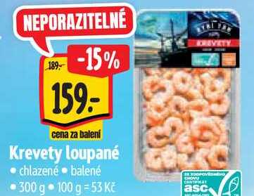 Krevety loupané, 300 g   