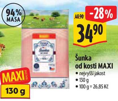 Šunka od kosti MAXI, 130 g  