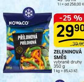 ZELENINOVÁ SMĚS vybrané druhy 350 g  