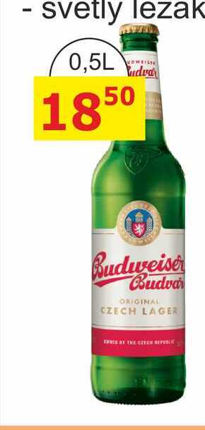 Budweiser Budvar Světlý ležák 0,5l