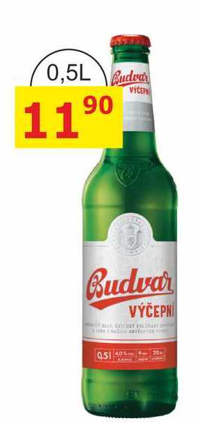 BUDVAR Pivo světlé výčepní 0,5l 0.5l
