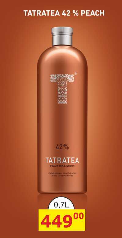 TATRATEA 42 % PEACH 0,7l