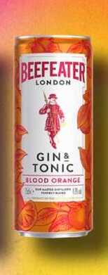 BEEFEATER LONDON GIN& TONIC BLOOD ORANGE 0,25l plech 