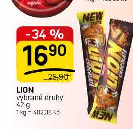 LION vybrané druhy 42 g