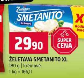 ŽELETAVA SMETANITO XL 180 g krémové