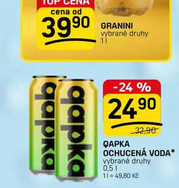 QAPKA OCHUCENÁ VODA* vybrané druhy 0,5l 