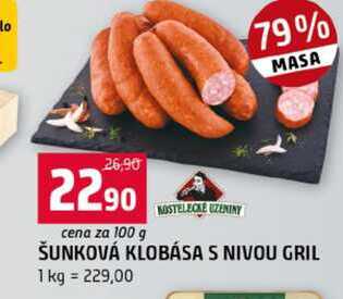 ŠUNKOVÁ KLOBÁSA S NIVOU GRIL 100g