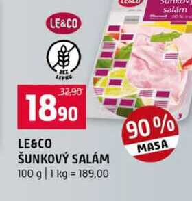 LE&CO ŠUNKOVÝ SALÁM 100 g